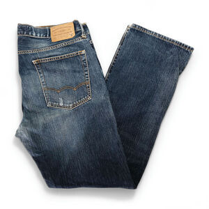 American Eagle Outfitters Original Straight Dark Wash Rigid Denim Jeans 34x33